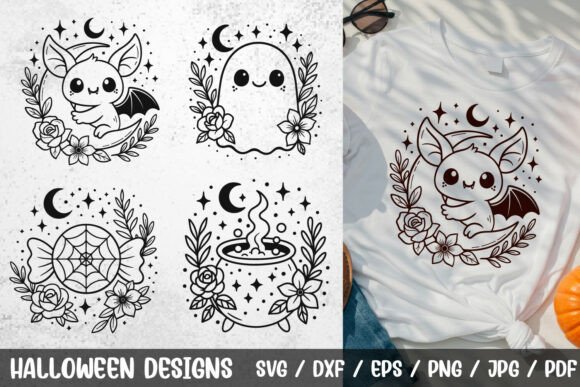 A Crafter's Review of Floral Halloween SVG Graphics