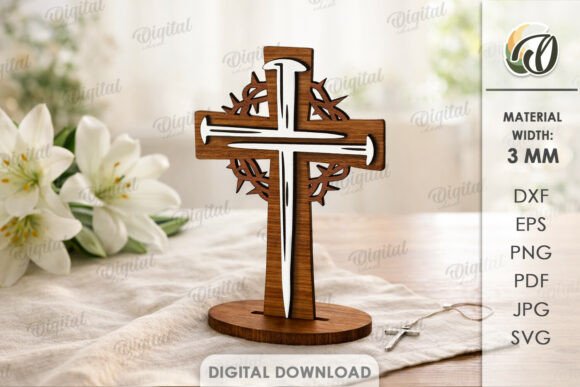 A Crafting Review of the 3D Christian Standing Cross for Laser Cutting