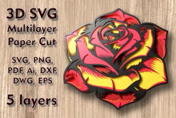 A Designer's Take: This 3D SVG Paper Flower Asset