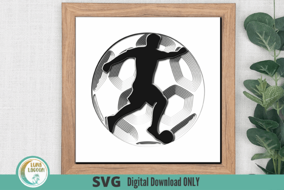 A Layered 3D SVG for Soccer Shadow Box Projects