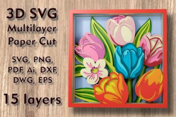 A Practical Review of the Tulips 3D SVG Shadow Box