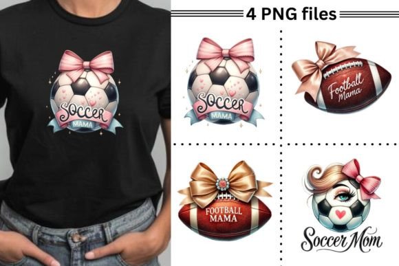 Retro Soccer Graphics for Sporty Mom Designs