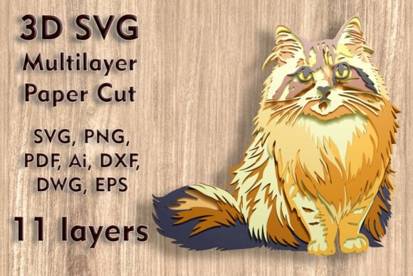 Reviewing a 3D SVG Cat PaperCut File for Client Projects